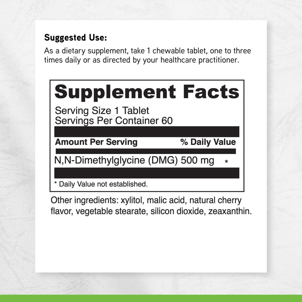 DaVinci Gluconic DMG ingredient label close-up highlighting DMG content.