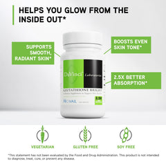DAVINCI Glutathione Bright capsules closeup for daily skin vitality