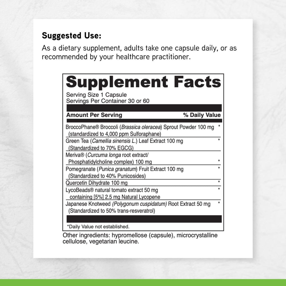 Green tea extract capsules in a clean package offering antioxidant-rich daily support.
