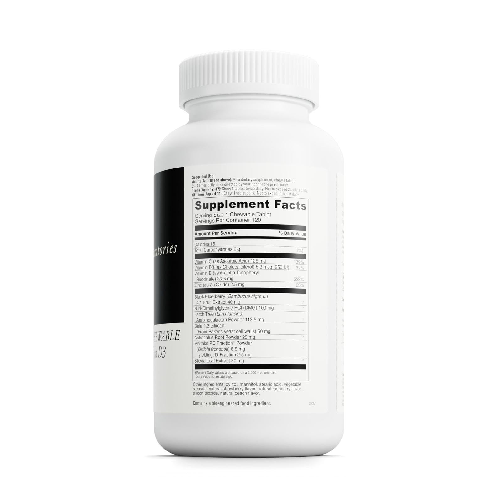 Close-up of Immuni-DMG chewable tablets showing easy-to-take form.
