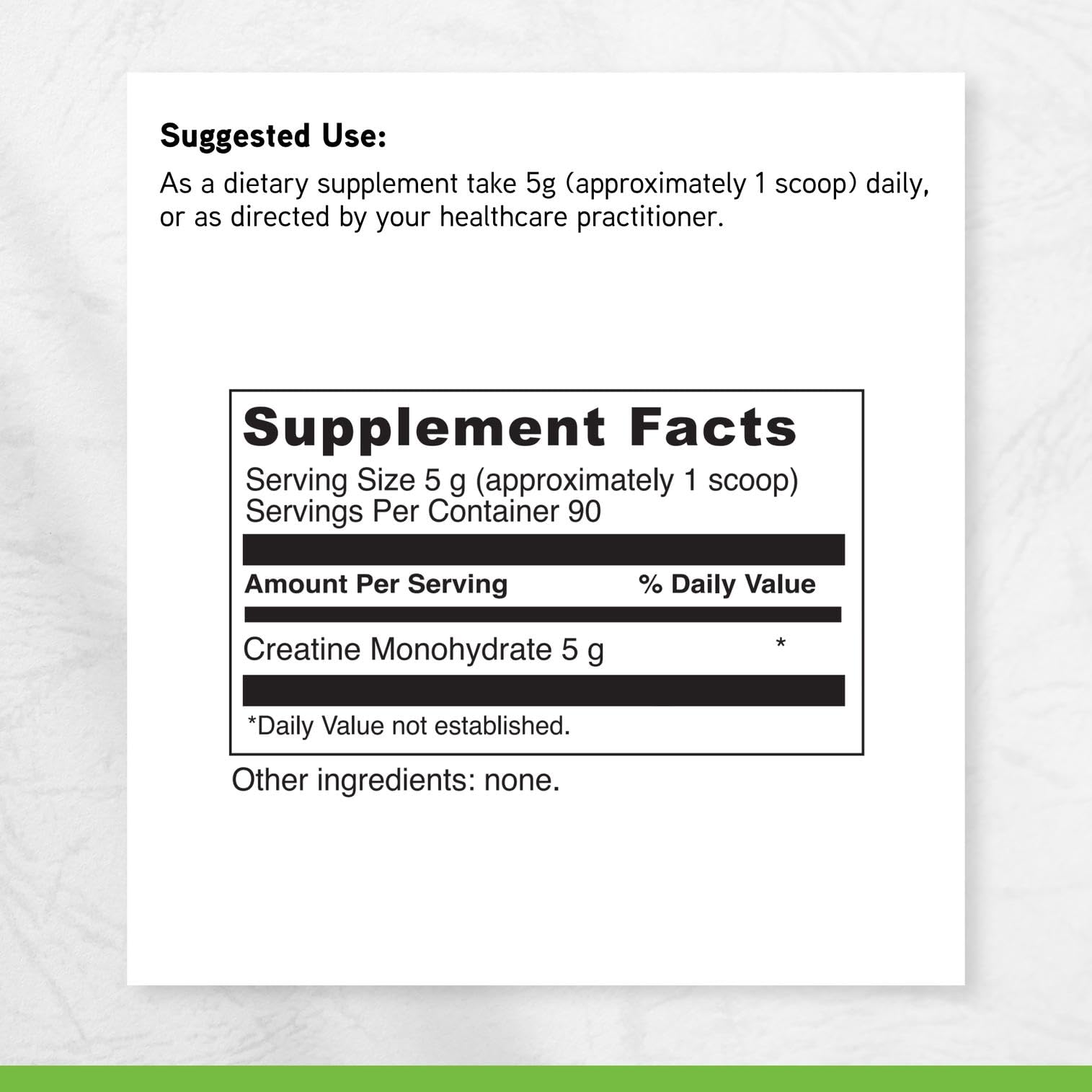 DaVinci Labs Creatine Powder packaging highlights focus and cognitive support.