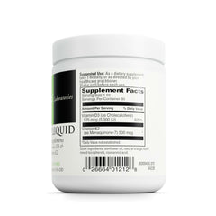 DaVinci Labs D3/K2 liquid dropper enables precise orange-flavored dosing.