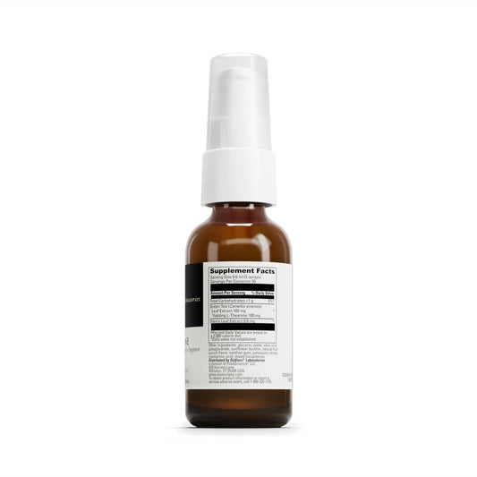 Dropper dispenses liquid from the bottle for gentle daily dosing.