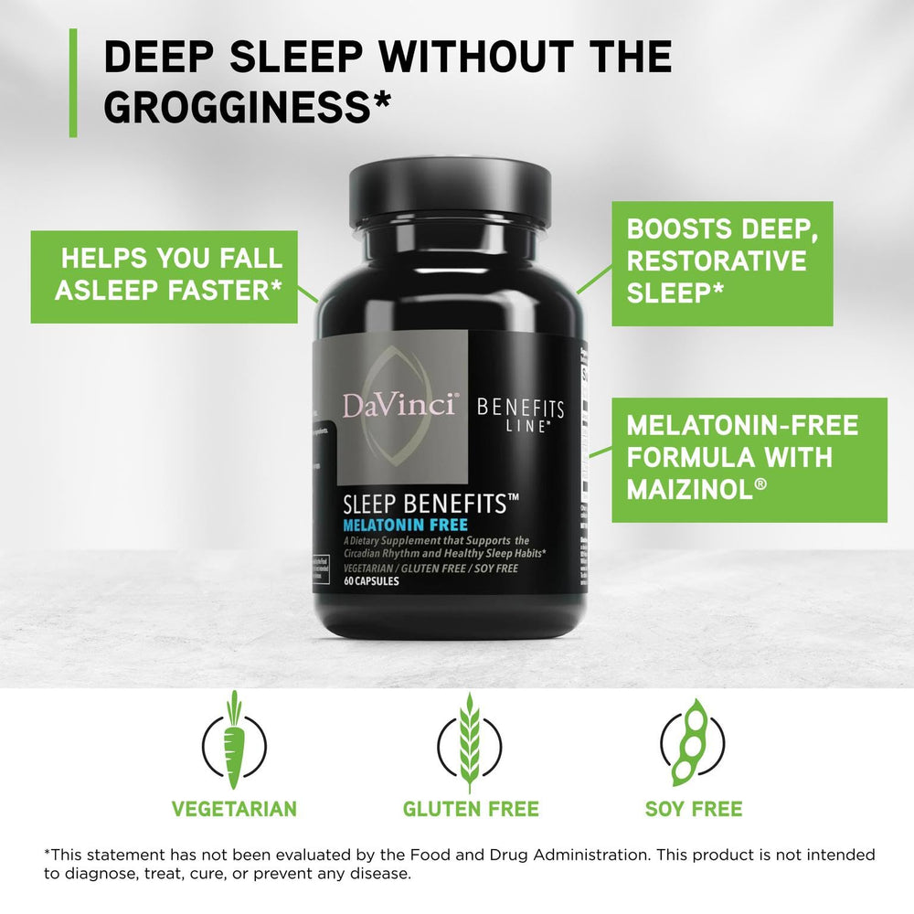 Maizinol ingredient close-up from Davinci Labs Sleep Benefits, melatonin-free option