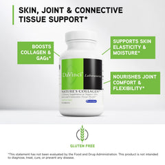 DaVinci Natures Collagen label detail featuring BioCell Collagen II.