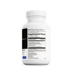 DaVinci Natures Collagen tablets close-up highlighting skin elasticity.