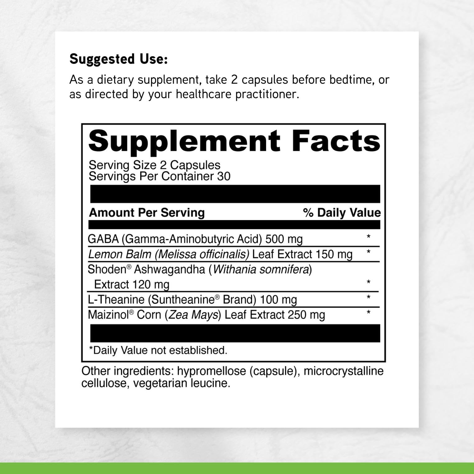 Packaging box of Davinci Labs Sleep Benefits highlighting quality and sleep support