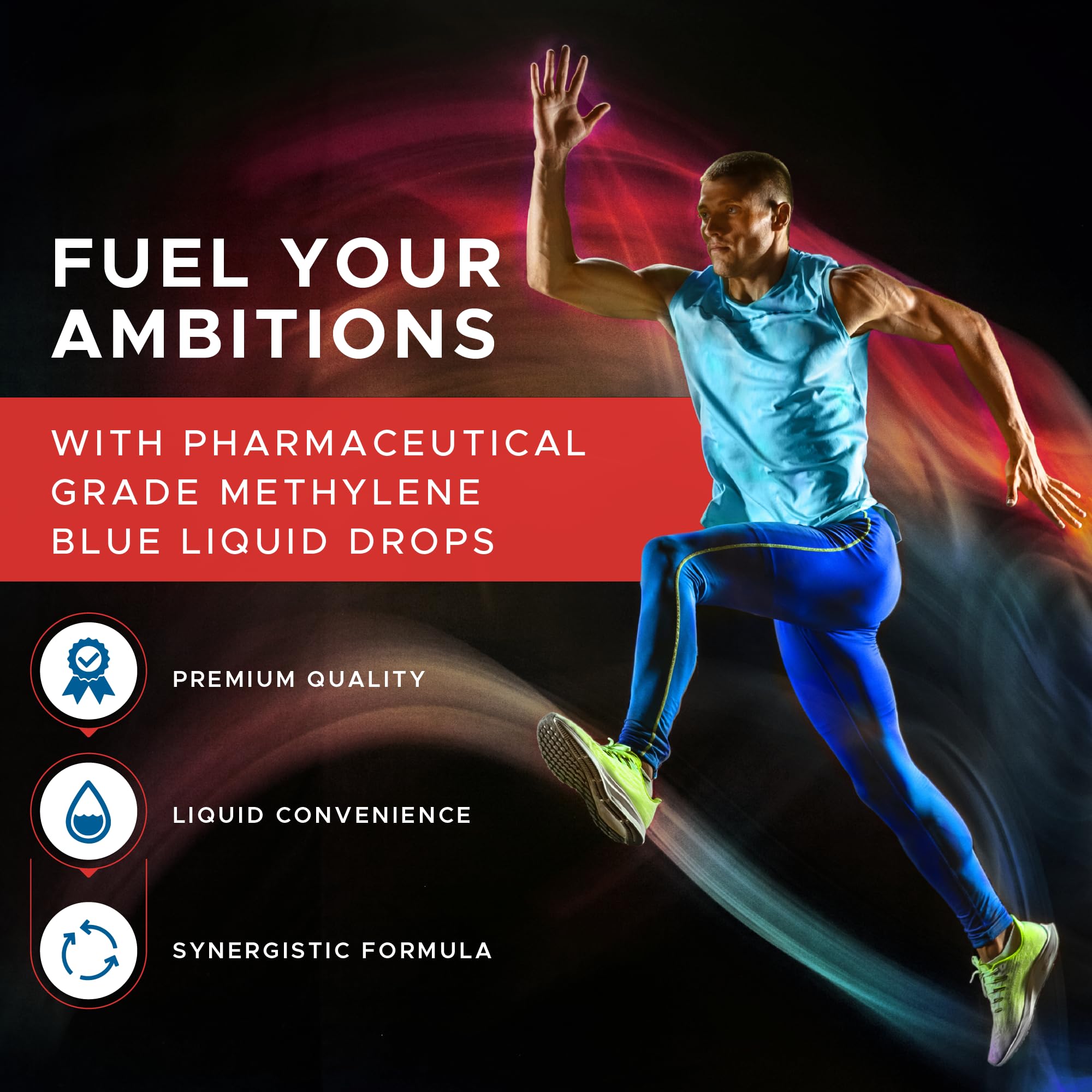 Da Vinci Medical Methylene Blue Drops label highlights quality and flavor notes.