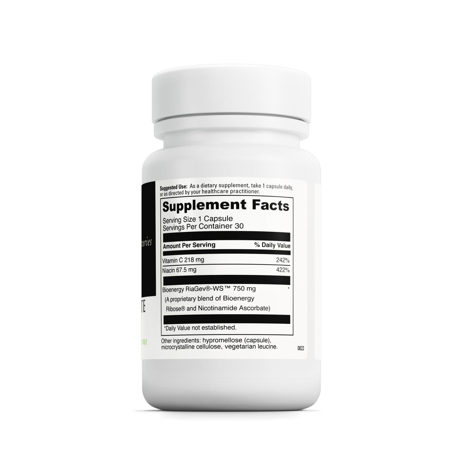 DAVINCI NAD+ Activate bottle label showing ingredients and quality