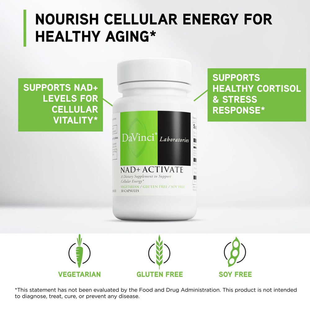 DAVINCI NAD+ Activate capsules close-up for convenient daily use