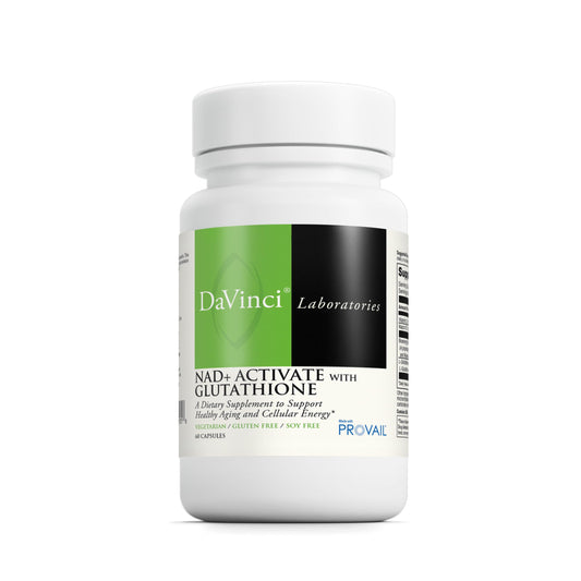 DaVinci NAD+ Activate with Glutathione bottle pour for daily routine.