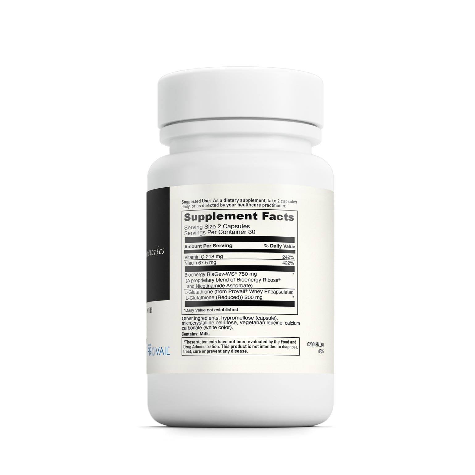 Capsules close‑up highlighting the NAD+ and glutathione delivery.