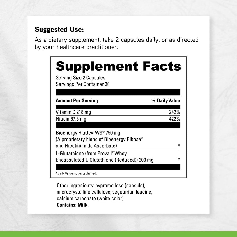 Bottle dosage schedule to plan NAD+ and glutathione intake.