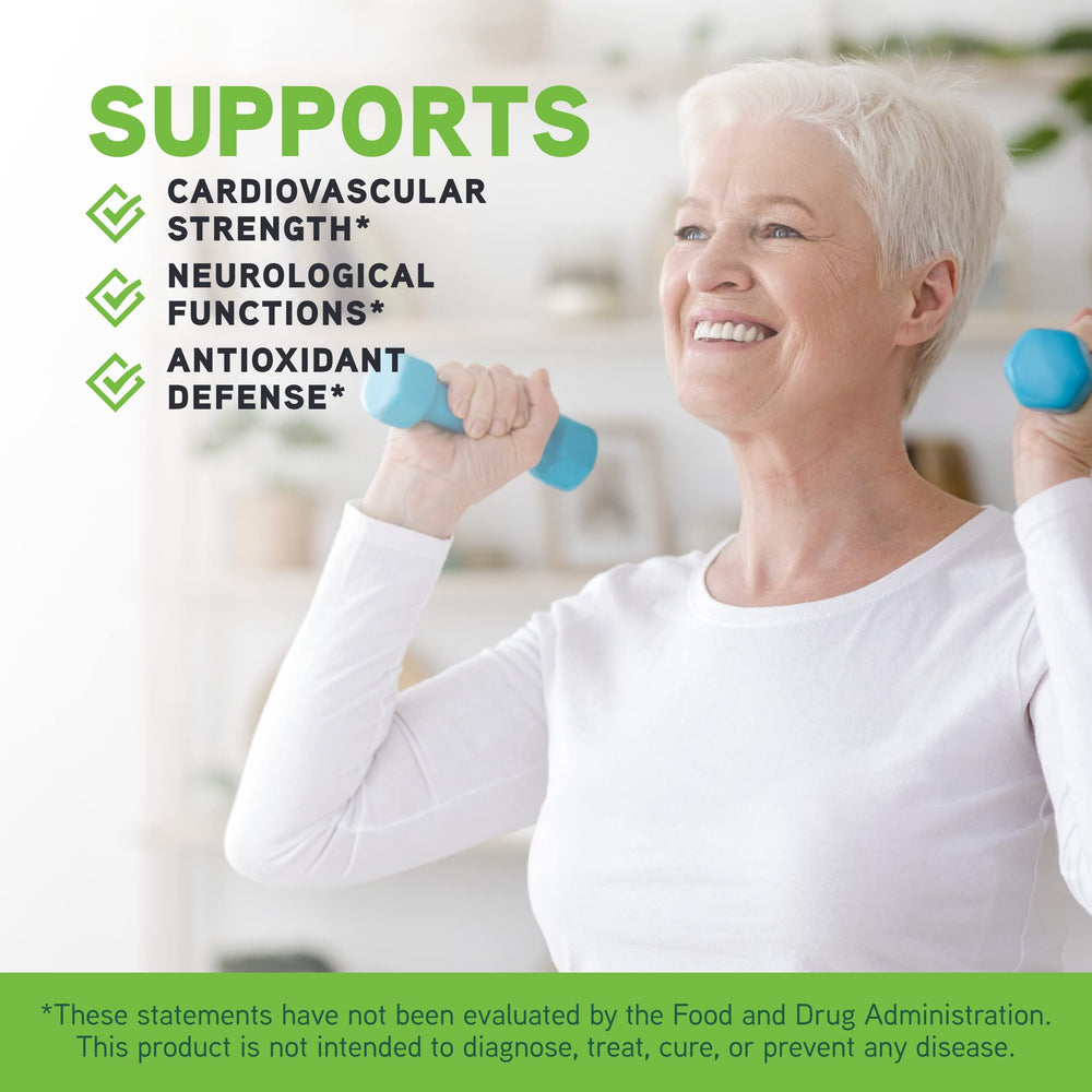 DAVINCI Spectra Senior CoQ10 details highlight metabolic support.