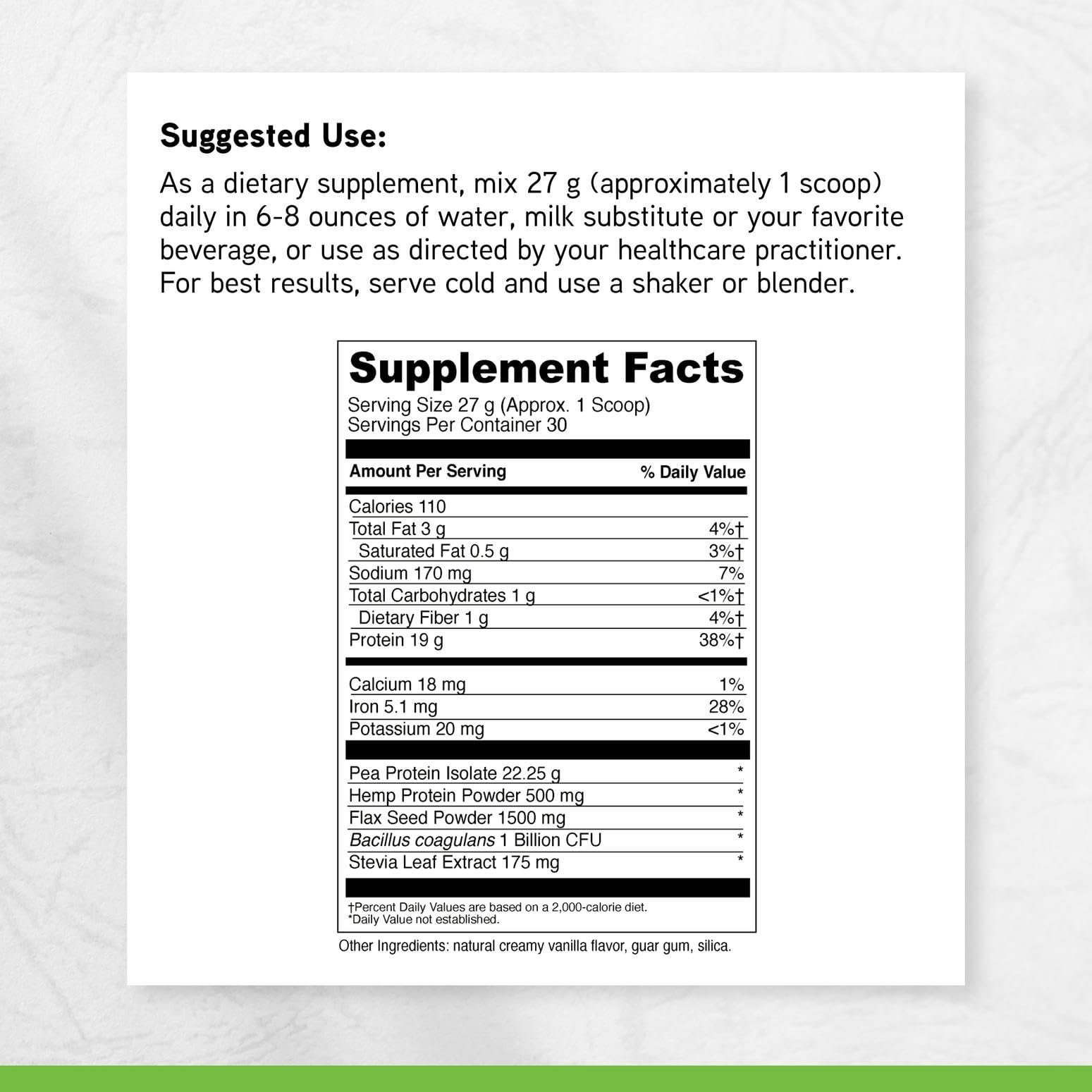 DAVINCI Vegan Protein is dairy-free and gluten-free for dietary flexibility.