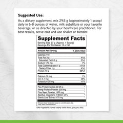 Ingredient panel displaying dairy-free and soy-free formula of DaVinci Vegan Protein.