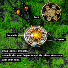 Day Day Up Chakra Orgone Pendant constellation 3 supports calm energy while commuting.