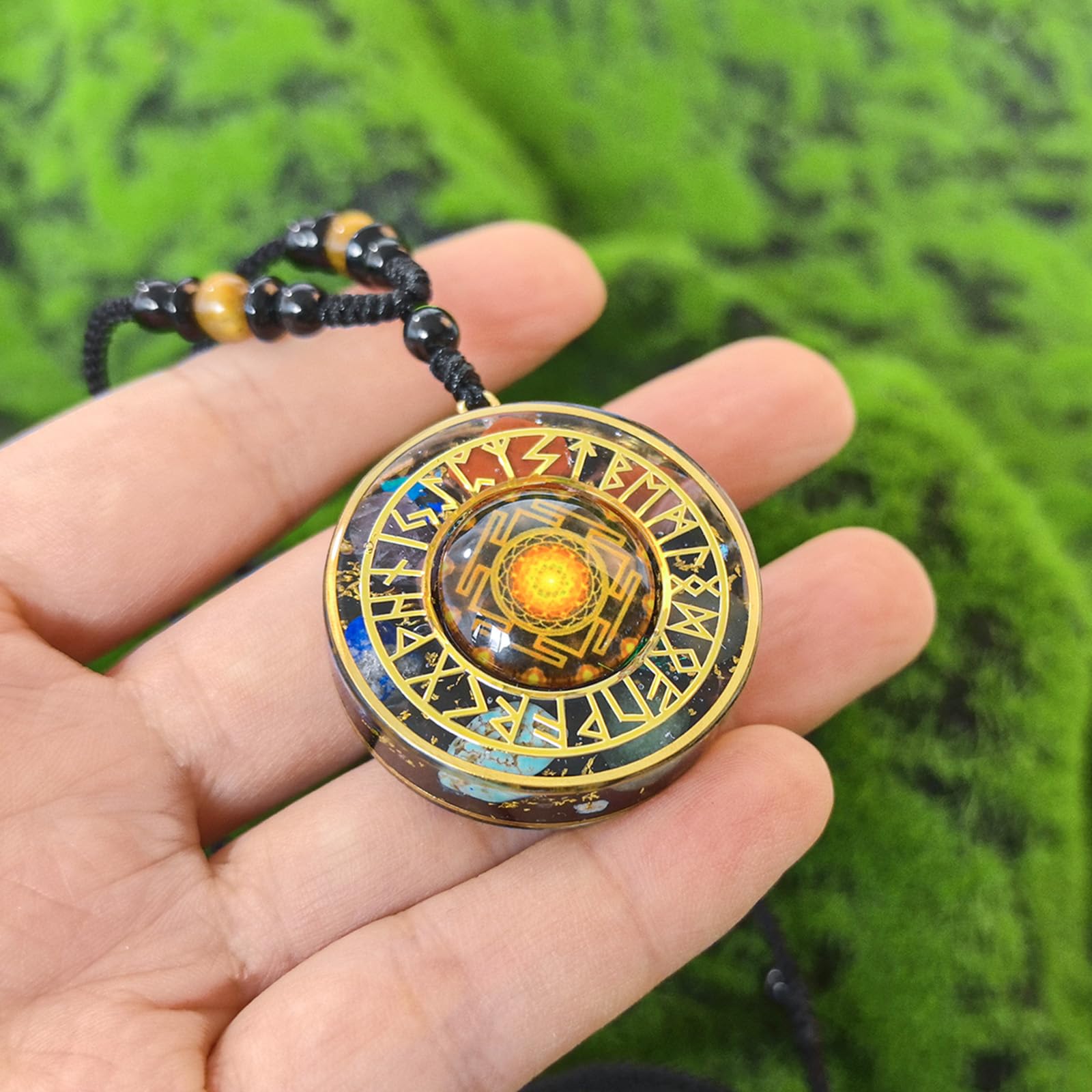 Day Day Up Chakra Orgone Pendant constellation 5 pairs with outfits for subtle energy.