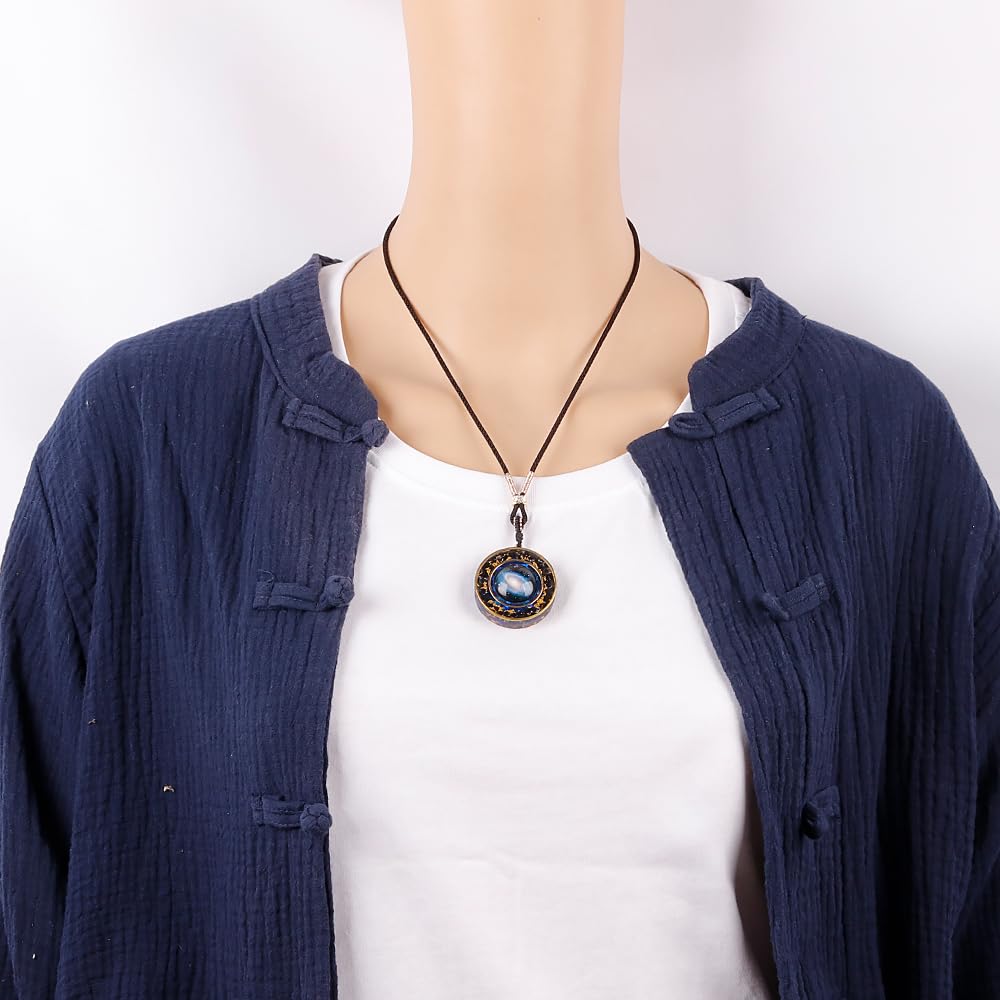 Day Day Up Nebula energy necklace doubles as a meditation tool.
