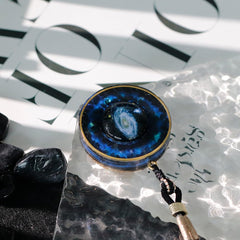 Day Day Up Nebula Necklace blends obsidian grounding with lapis lazuli intuition