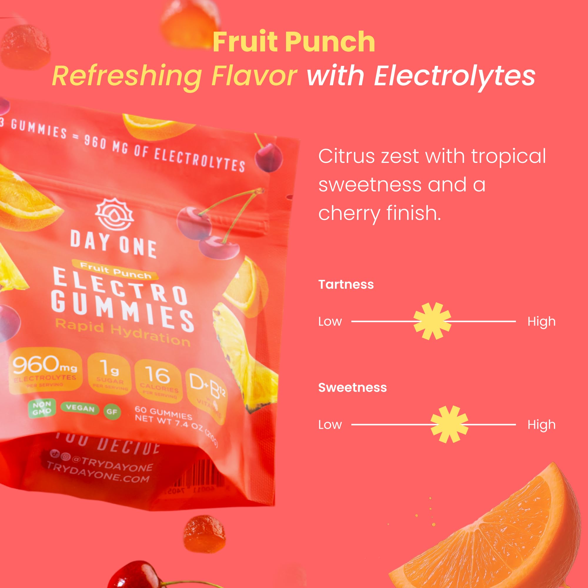 Day One Electrogummies fruit punch in a gym bag ready for training.