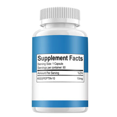 DAYEAH Kisspeptin-10 capsules closeup highlighting 10 mg dosage and purity.