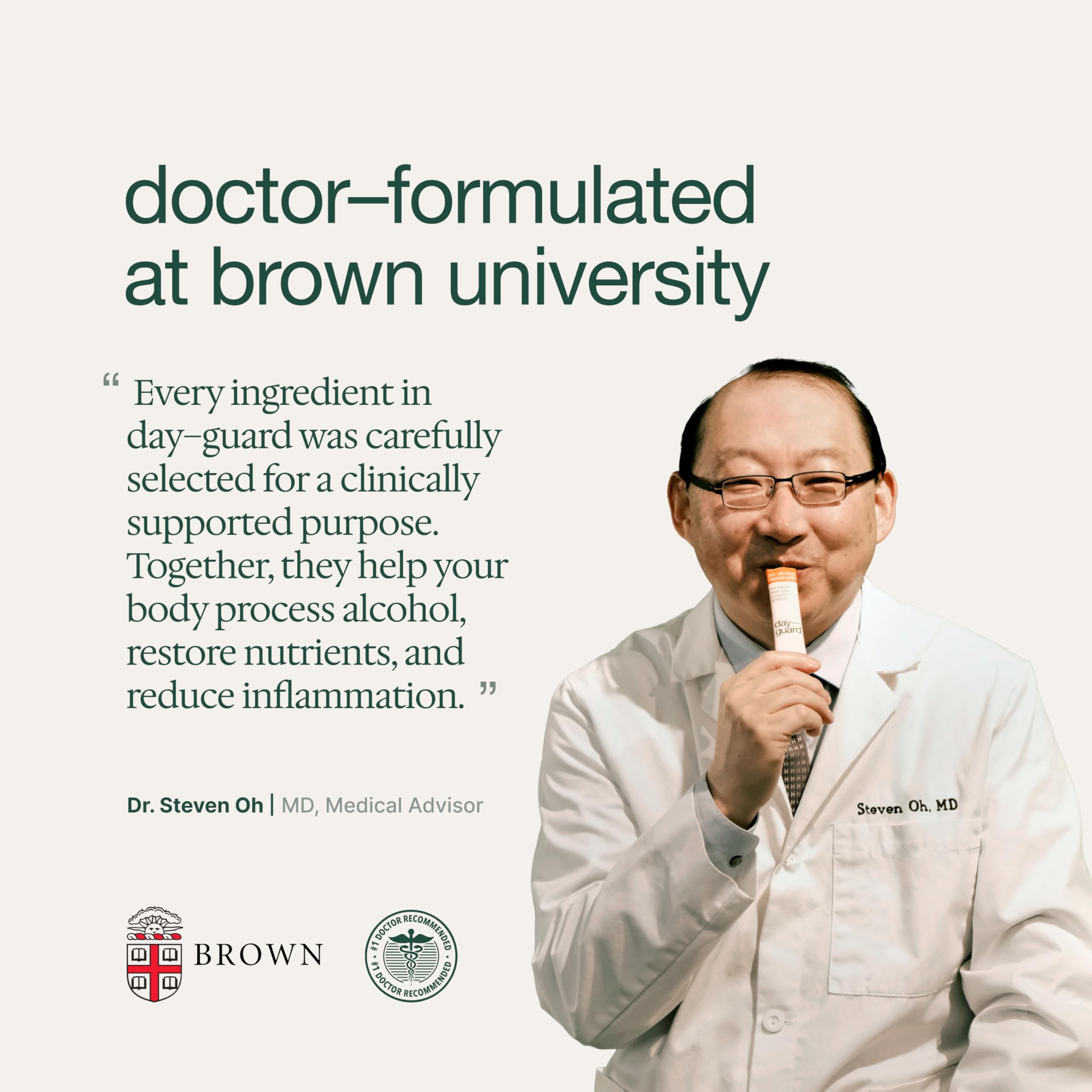 DayGuard doctor-formulated packaging signals trust and quality.