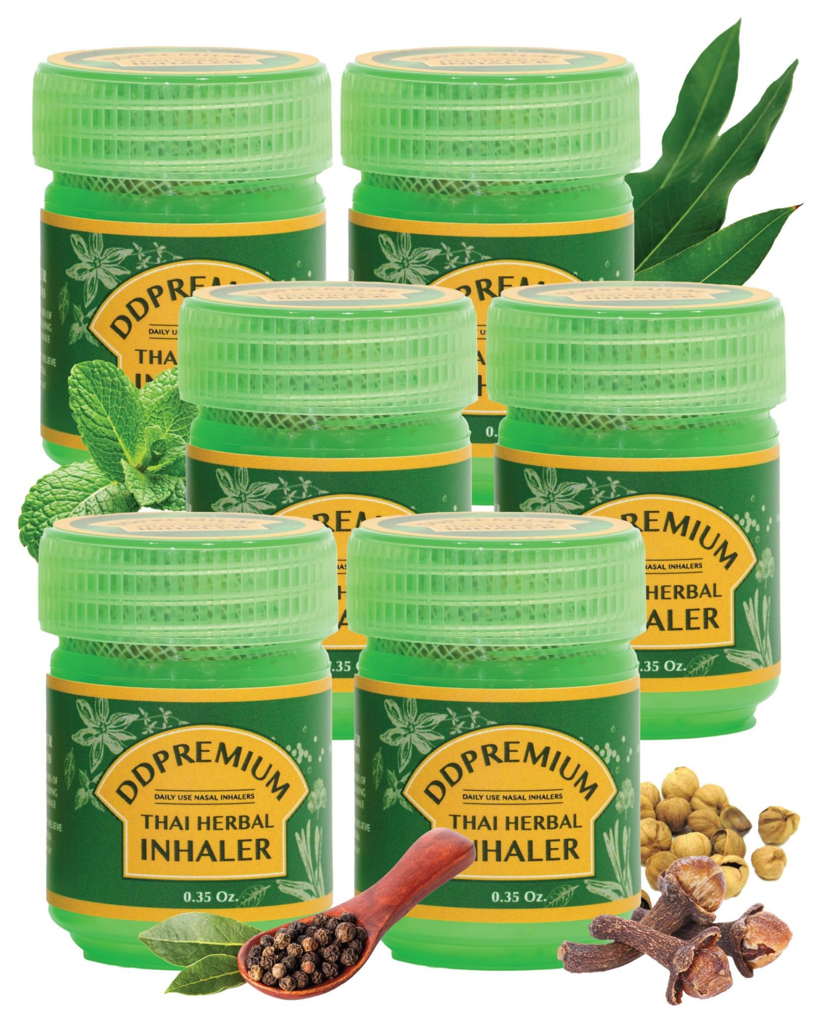 DDPremium herbal inhaler menthol pack-6 delivers a refreshing sensation for nasal passages