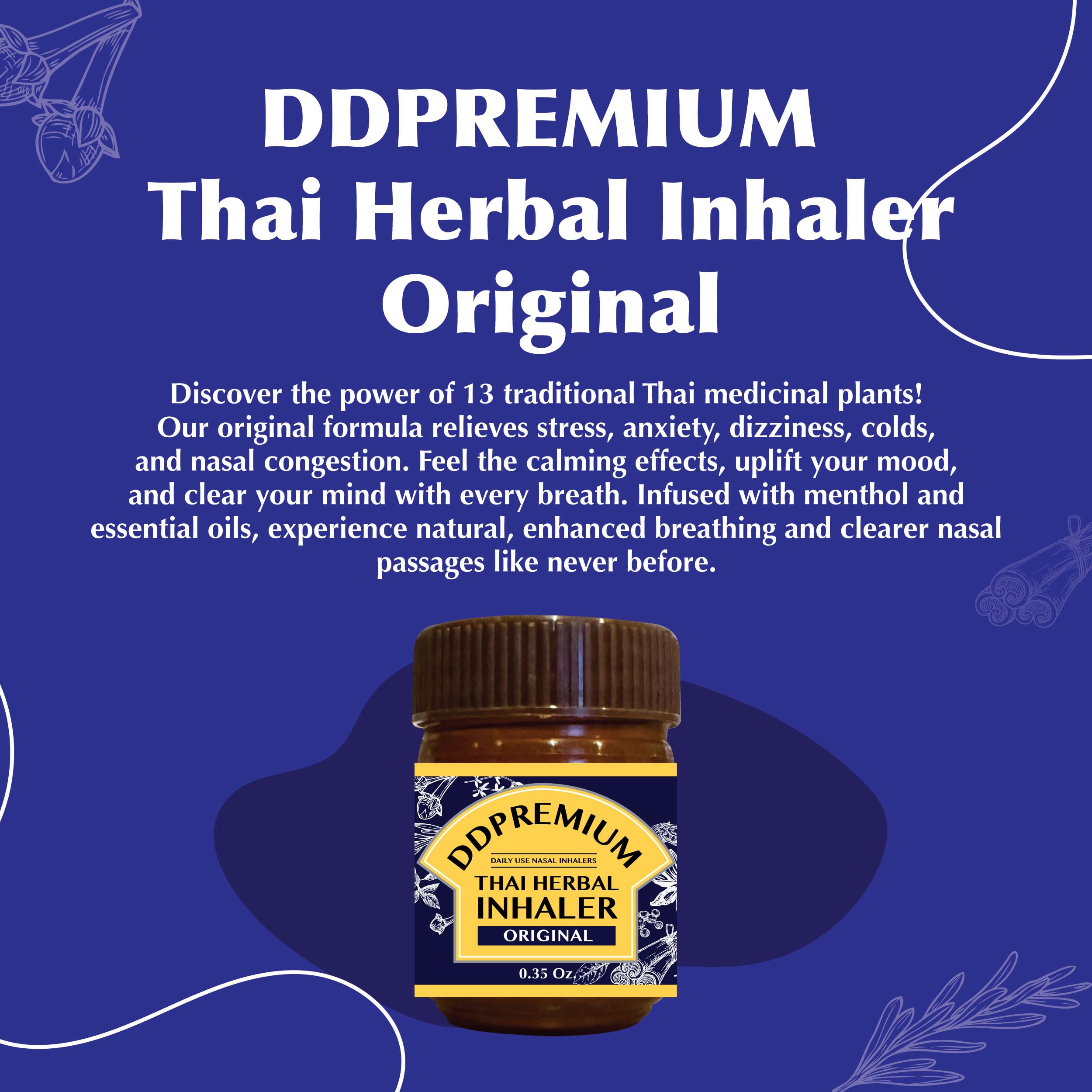 DDPremium inhaler compact travel design for easy on-the-go relief