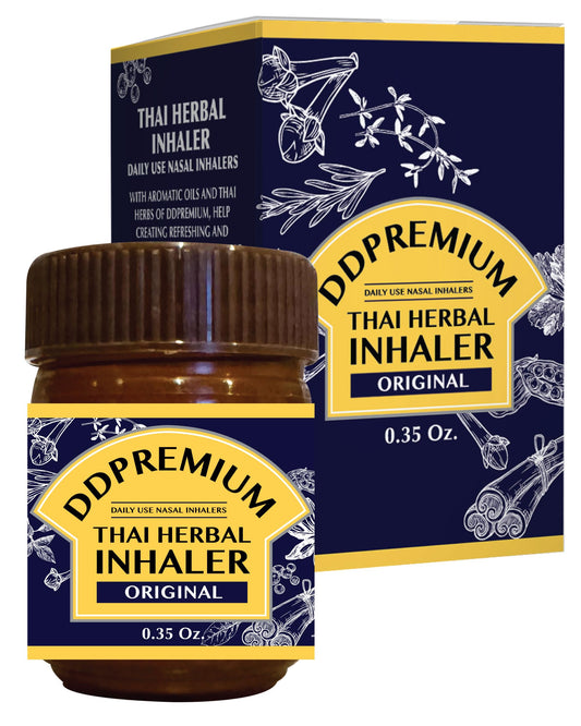 DDPremium inhaler Thai formula highlighting natural blend for aromatherapy
