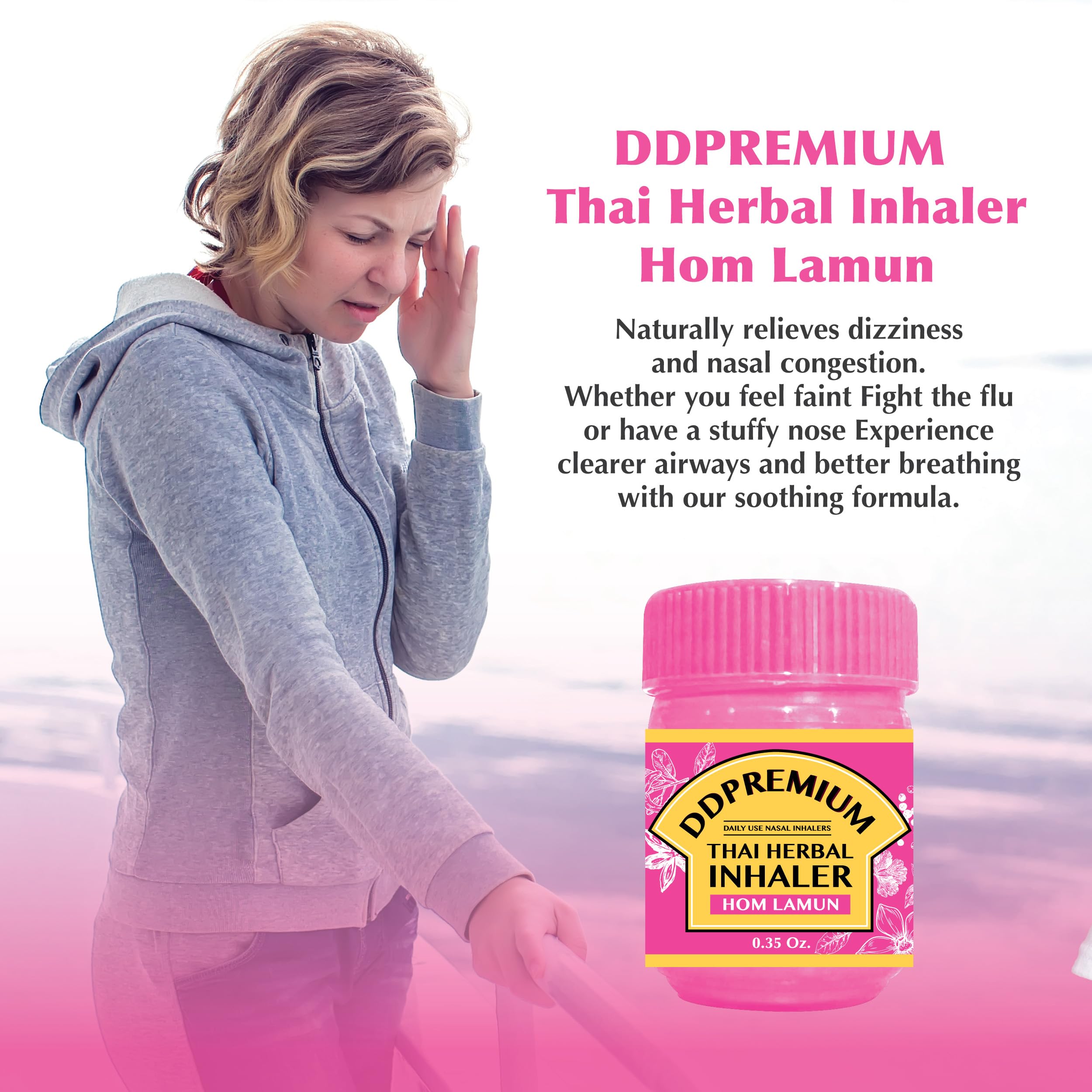 DDPremium Thai Inhaler Yadom shows organic ingredients in a natural setup.