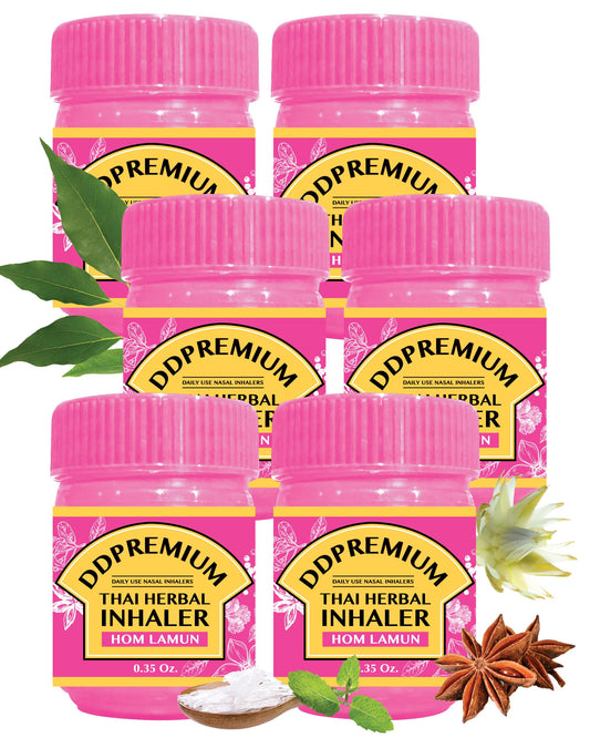 DDPremium Thai Inhaler Yadom twist-open jar highlights portable design for on-the-go inhalation.