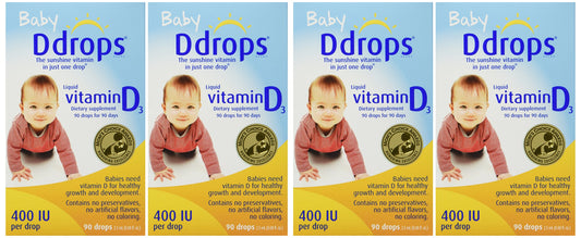 Ddrops Baby 400 IU bottle for breastfed infants.