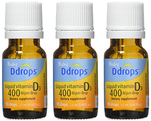 Ddrops Baby D3 drops being applied on a clean fingertip for simple dosing