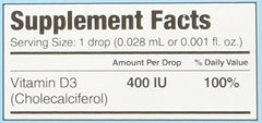 Ddrops Baby 400 IU fingertip application for easy dosing.