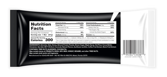 Deadline Bar caffeine energy boost close-up from 100 mg caffeine
