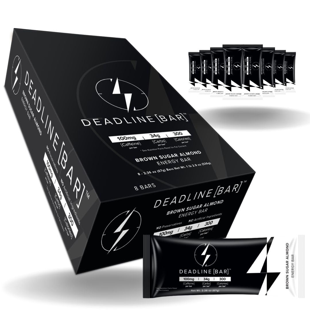 Deadline Bar brown sugar almond bar showing natural ingredients and flavor