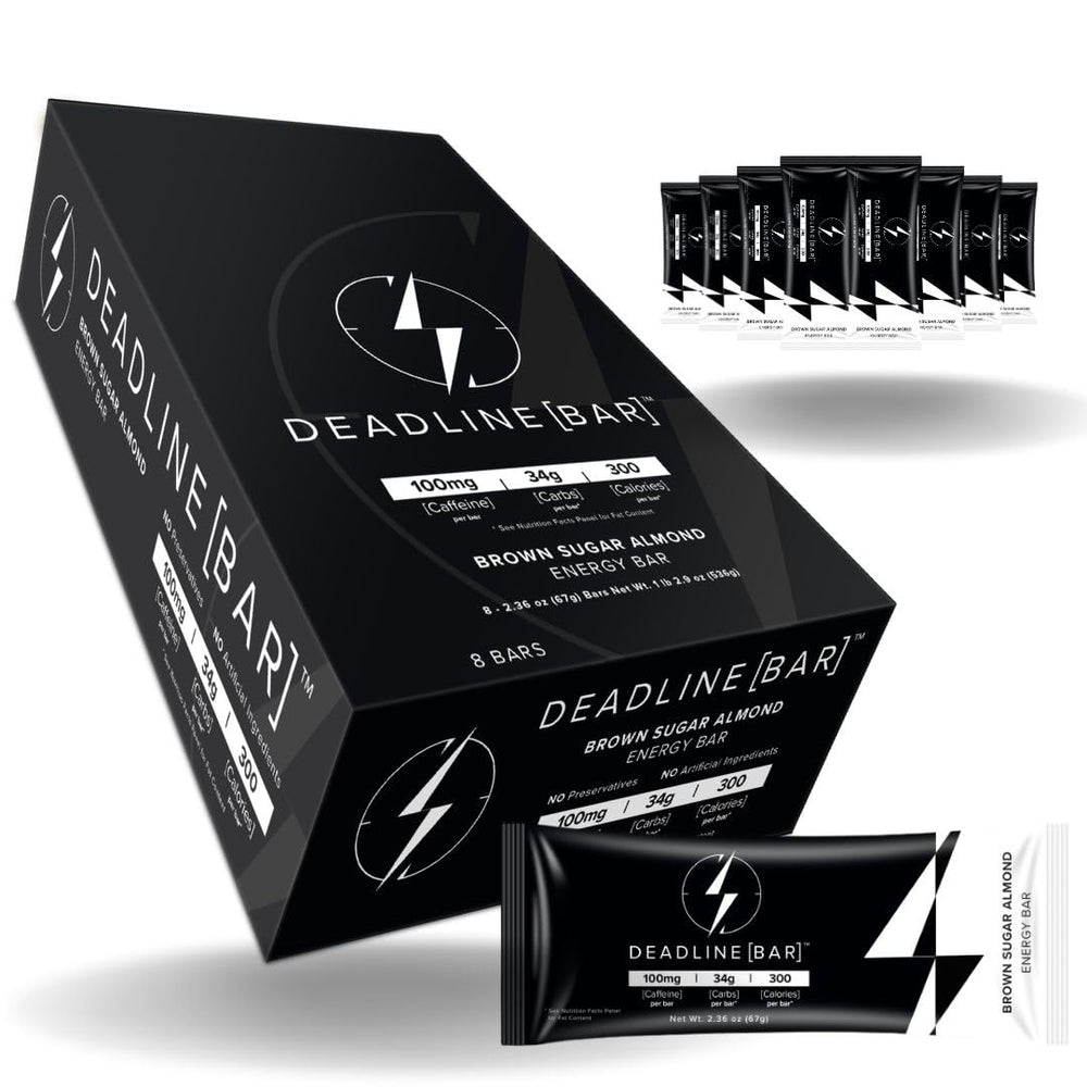 Deadline Bar brown sugar almond bar showing natural ingredients and flavor