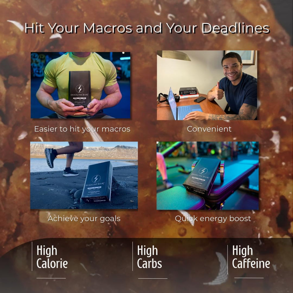 Deadline Bar nutrition facts label view for energy minded buyers