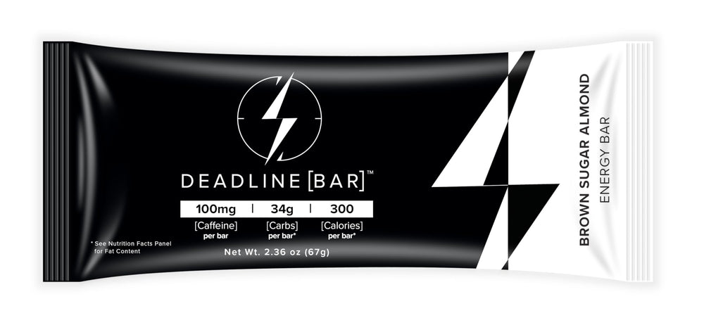 Deadline Bar packaging image shows preservative free, all natural snack