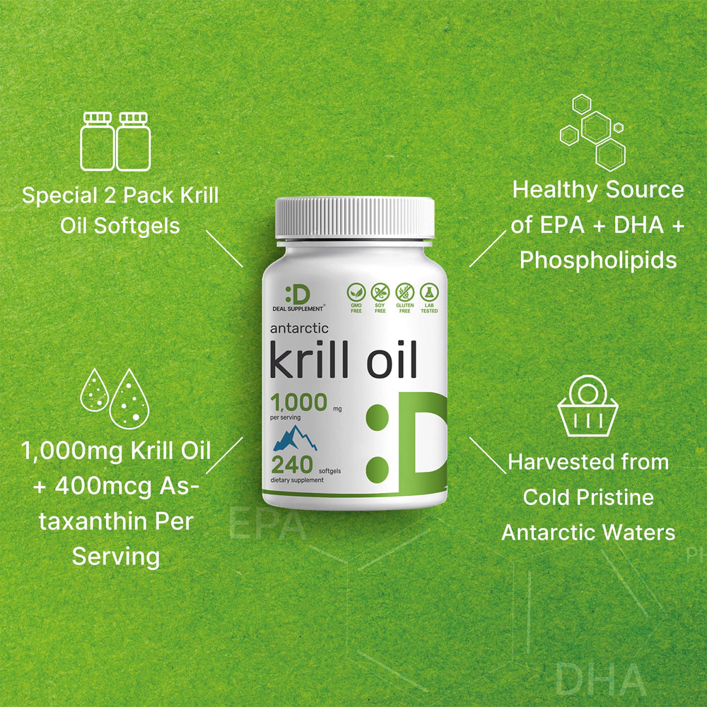 DEAL SUPPLEMENT Astaxanthin-rich krill oil visual emphasizing antioxidant support