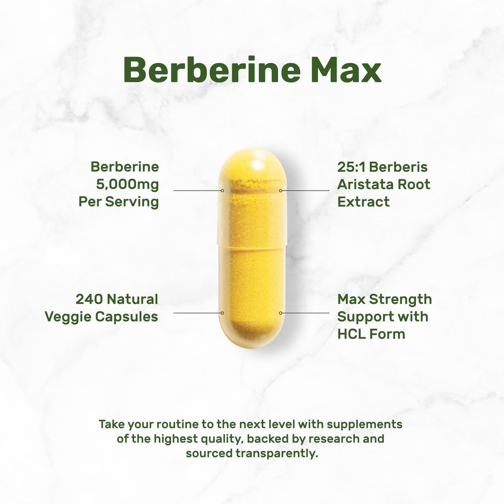 DEAL SUPPLEMENT Berberine Max capsules in veggie form for easy daily use