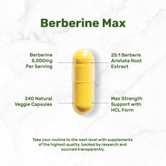 DEAL SUPPLEMENT Berberine Max capsules in veggie form for easy daily use