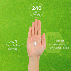 Deal Supplement chelated magnesium supports easy absorption in capsules.
