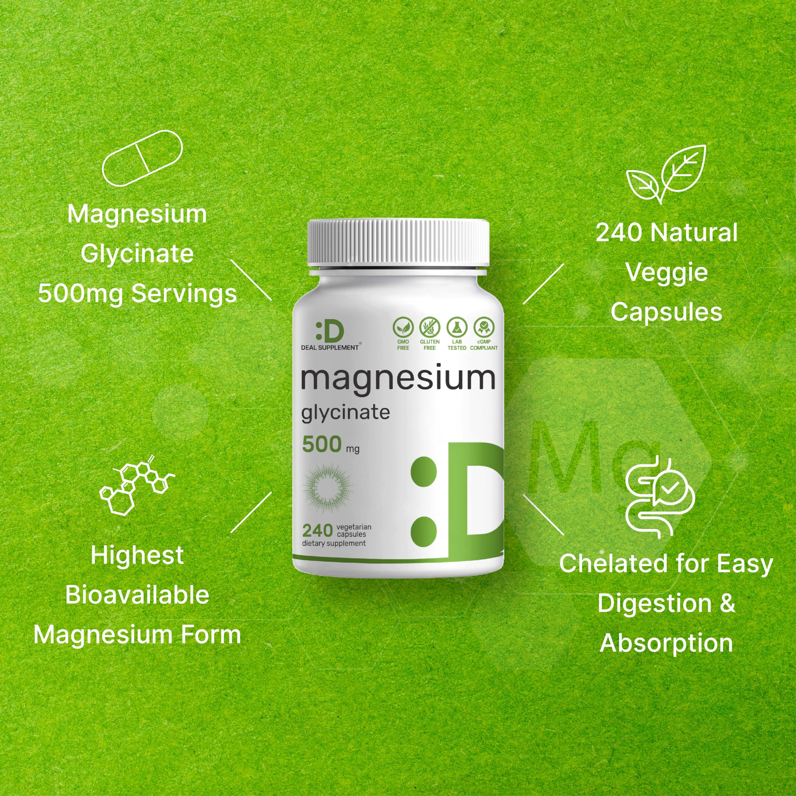 Deal Supplement packaging box on clean surface communicates reliability and third-party tested quality.