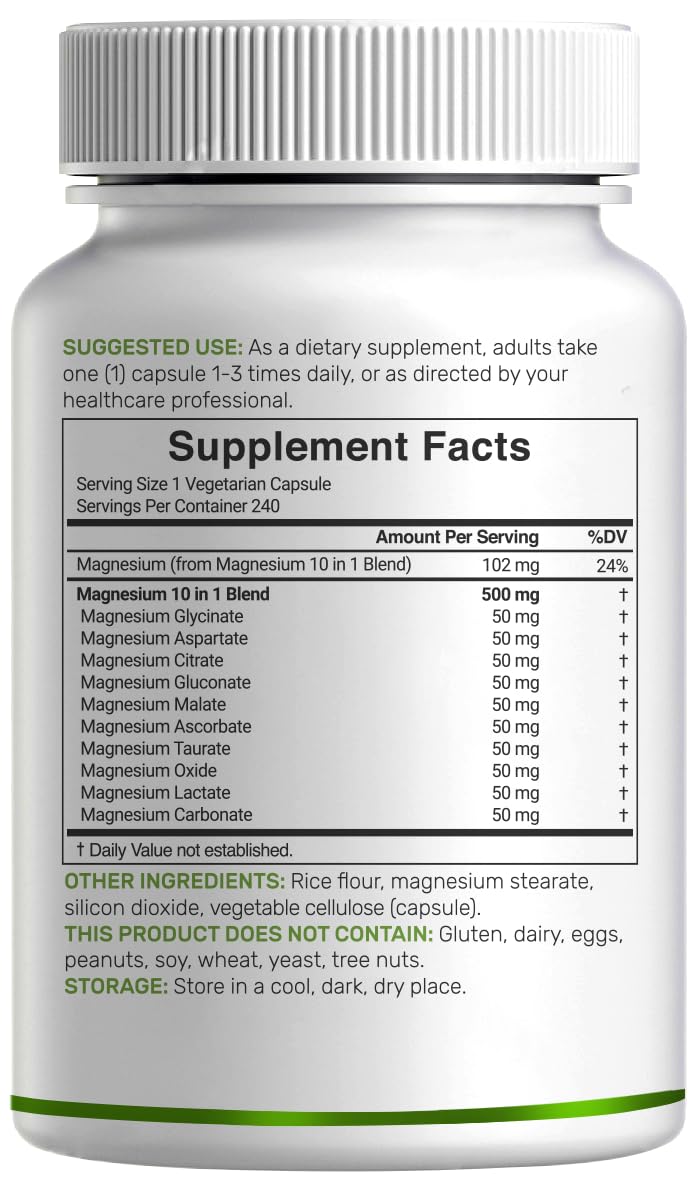 Deal Supplement non-GMO ingredients in magnesium complex.