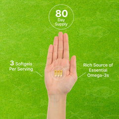 DEAL SUPPLEMENT Omega-3 label shows 1200 mg EPA and 900 mg DHA.