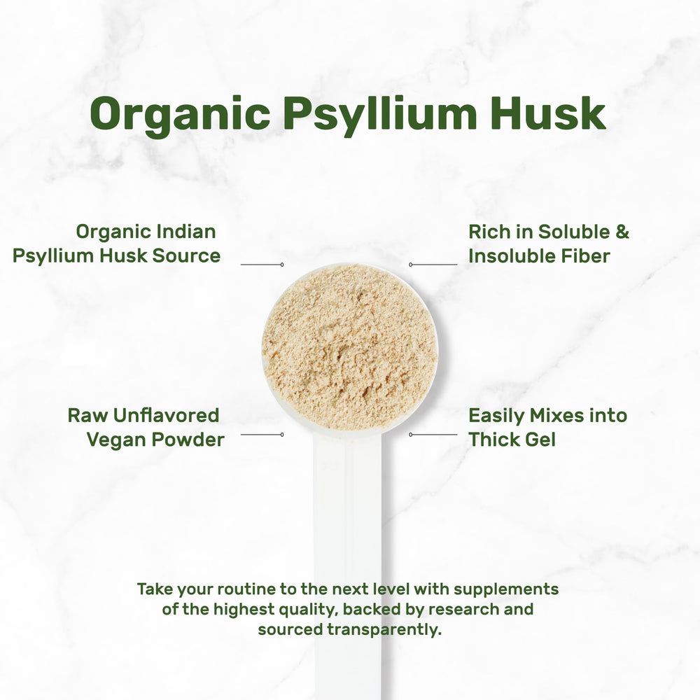 Deal Supplement psyllium husk powder forms a gel when mixed in drinks.