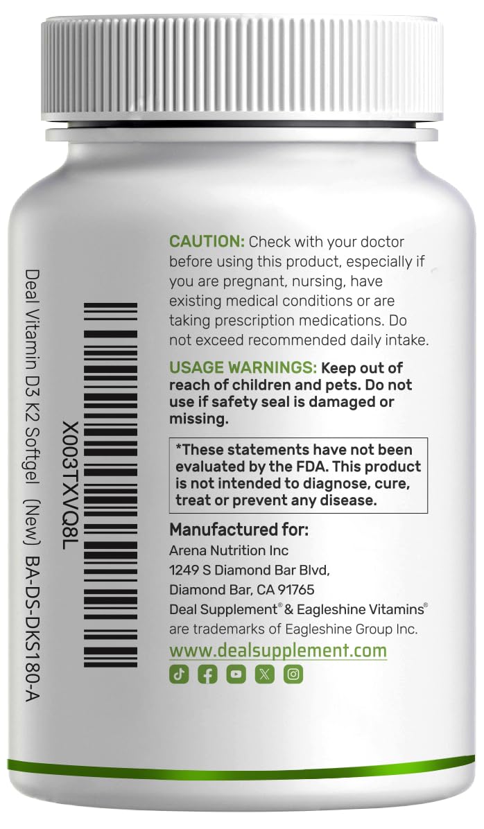 DEAL SUPPLEMENT third-party tested seal on label ensures quality.