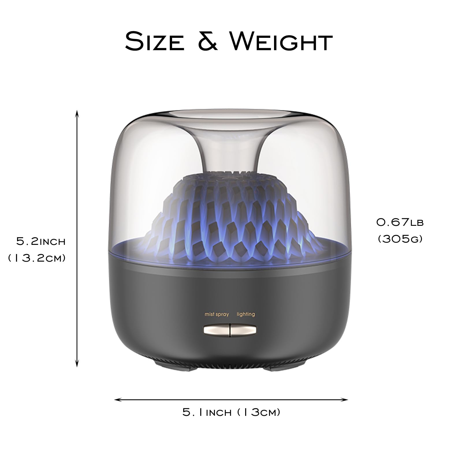 DEALFUN diffuser is portable, ideal for desks or nightstands